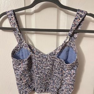 Abercrombie and Fitch button floral crop top size XS